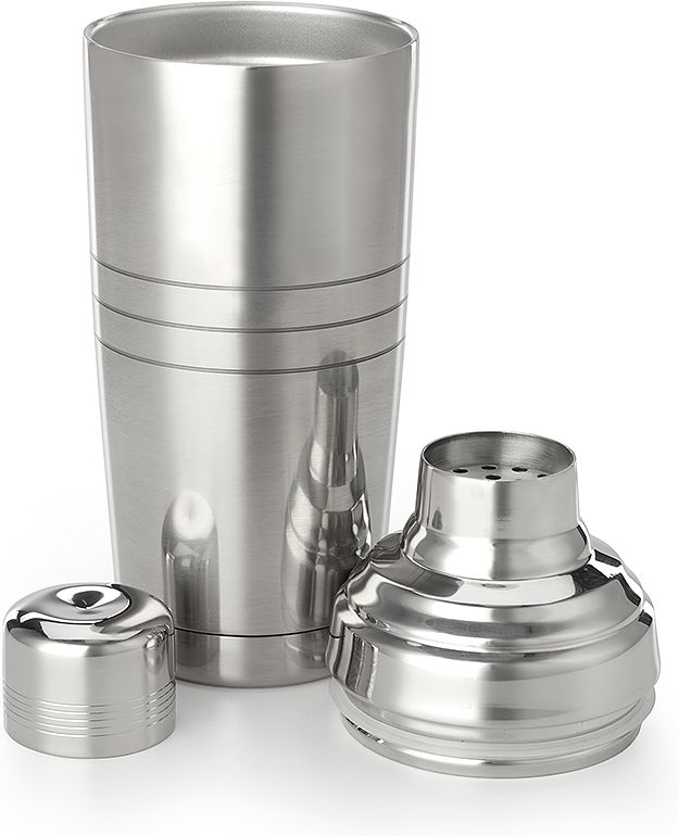 Barfly - 19 Oz Stainless Steel Double Wall Insulated 3-Piece Cocktail Shaker - M37157