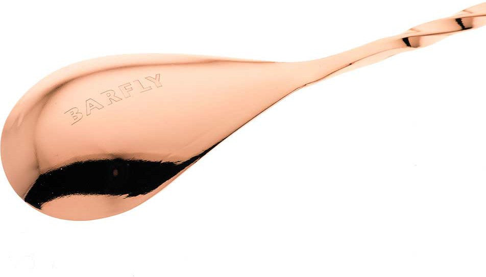 Barfly - 19.62" Copper Plated Bar Spoon with Fork End - M37017CP
