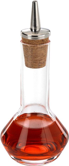 Barfly - 1.7 Oz Stainless Top Glass Bitters Bottle - M37070