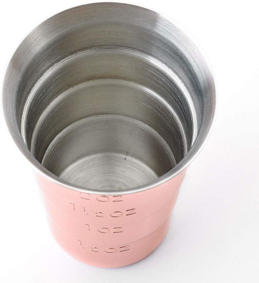 Barfly - 2 Oz Copper Plated Stepped Jigger Without Handle - M37109CP