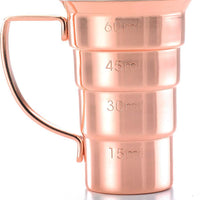 Barfly - 2 Oz Copper Plated Stepped Jigger with Handle - M37108CP