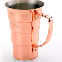 Barfly - 2 Oz Copper Plated Stepped Jigger with Handle - M37108CP