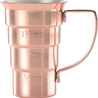Barfly - 2 Oz Copper Plated Stepped Jigger with Handle - M37108CP