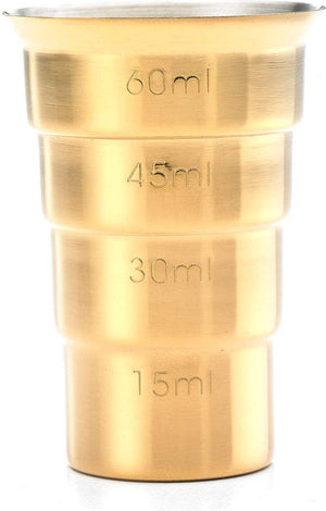 Barfly - 2 Oz Gold Plated Stepped Jigger No Handle - M37109GD