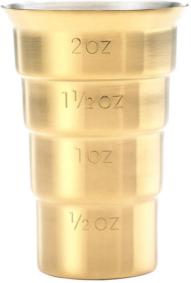 Barfly - 2 Oz Gold Plated Stepped Jigger No Handle - M37109GD