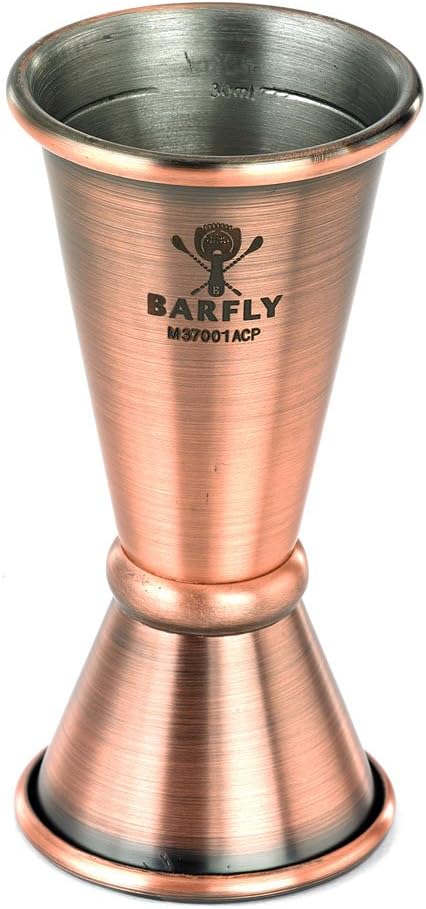 Barfly - 20 ml x 40 ml Antique Copper Japanese Style Jigger - M37001ACP