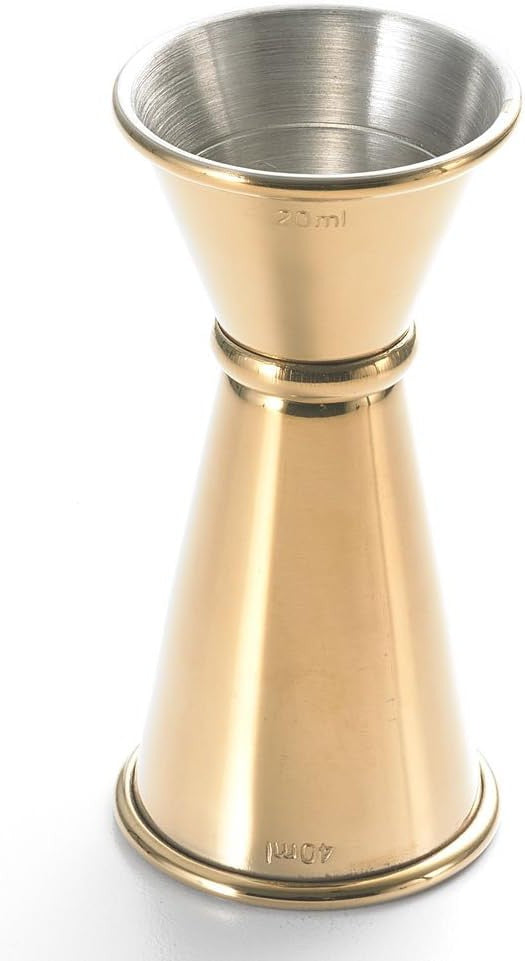 Barfly - 20 ml x 40 ml Gold Plated Japanese Style Jigger - M37001GD