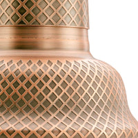 Barfly - 24 Oz Antique Copper Japanese Style Diamond Lattice Cocktail Shaker, Pack Of 3 - M37205ACP