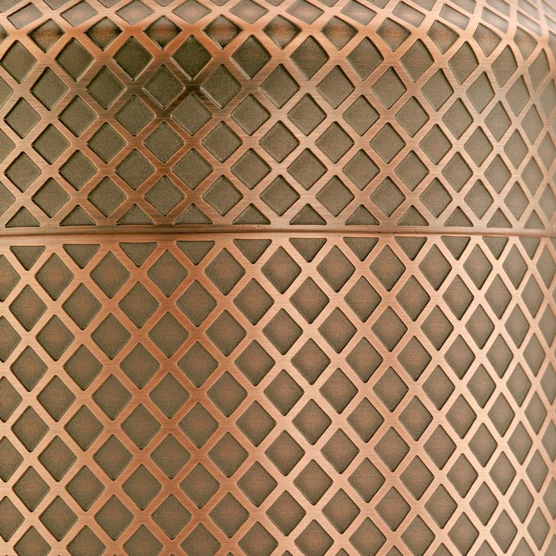 Barfly - 24 Oz Antique Copper Japanese Style Diamond Lattice Cocktail Shaker, Pack Of 3 - M37205ACP