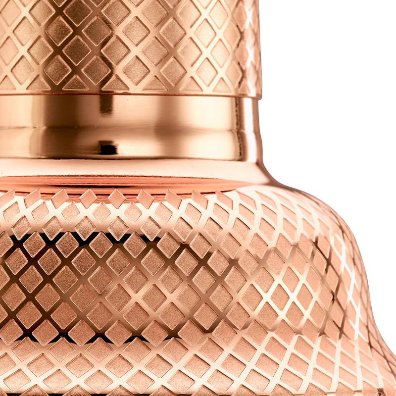 Barfly - 24 Oz Copper Plated Japanese Style Diamond Lattice Cocktail Shaker, Pack Of 3 - M37205CP