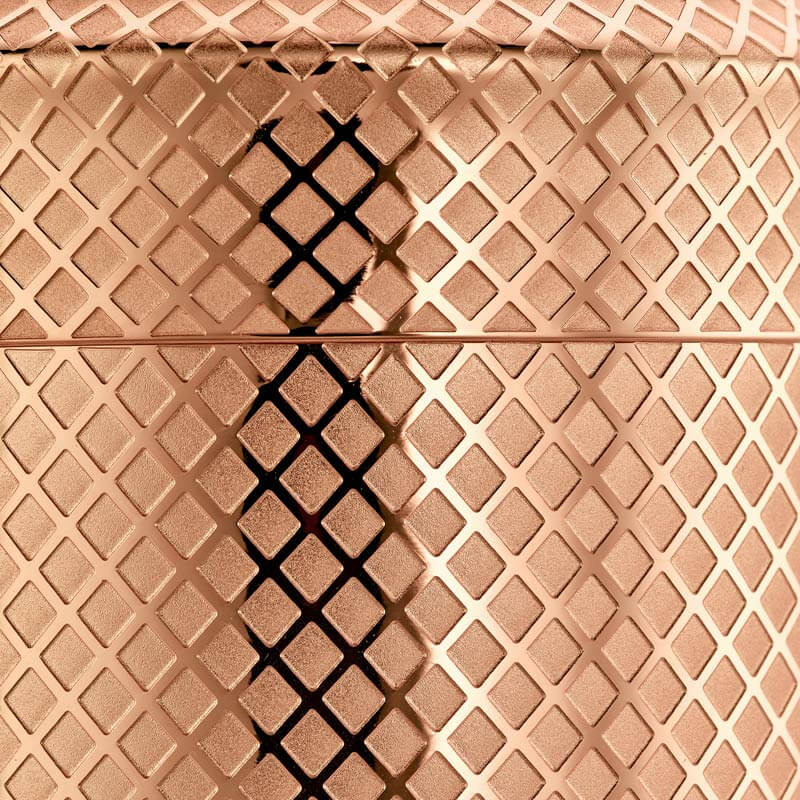 Barfly - 24 Oz Copper Plated Japanese Style Diamond Lattice Cocktail Shaker, Pack Of 3 - M37205CP