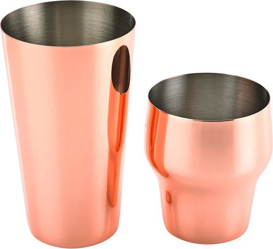 Barfly - 24 Oz Stainless Steel Copper-Plated 2-Piece Parisienne Cocktail Shaker - M37085CP