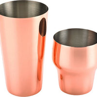 Barfly - 24 Oz Stainless Steel Copper-Plated 2-Piece Parisienne Cocktail Shaker - M37085CP