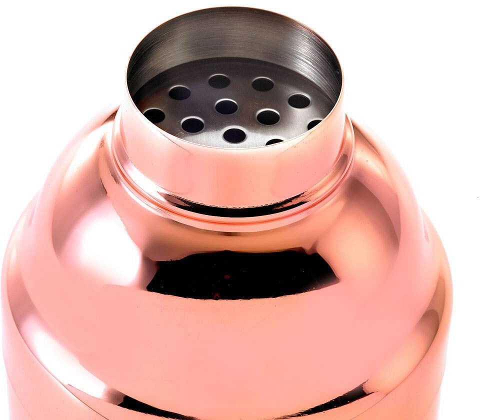 Barfly - 24 Oz Stainless Steel Copper-Plated 3-Piece Japanese Cocktail Shaker - M37039CP