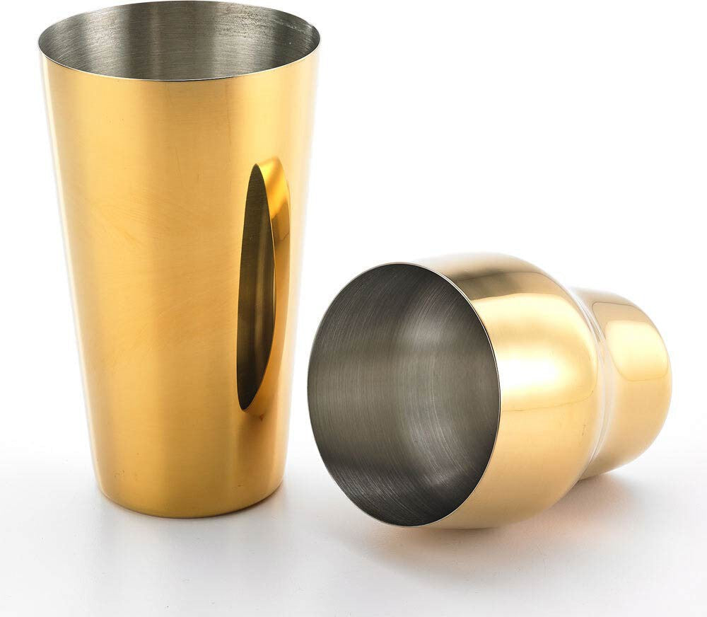 Barfly - 24 Oz Stainless Steel Gold-Plated 2-Piece Parisienne Cocktail Shaker - M37085GD