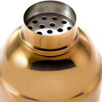 Barfly - 24 Oz Stainless Steel Gold-Plated 3-Piece Japanese Cocktail Shaker - M37039GD