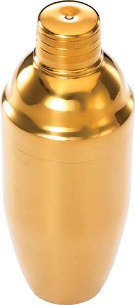 Barfly - 24 Oz Stainless Steel Gold-Plated 3-Piece Japanese Cocktail Shaker - M37039GD