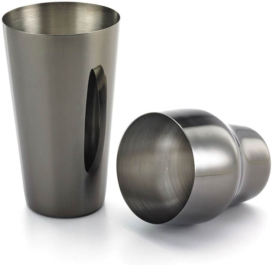 Barfly - 24 Oz Stainless Steel Gun Metal Black 2-Piece Parisienne Cocktail Shaker - M37085BK