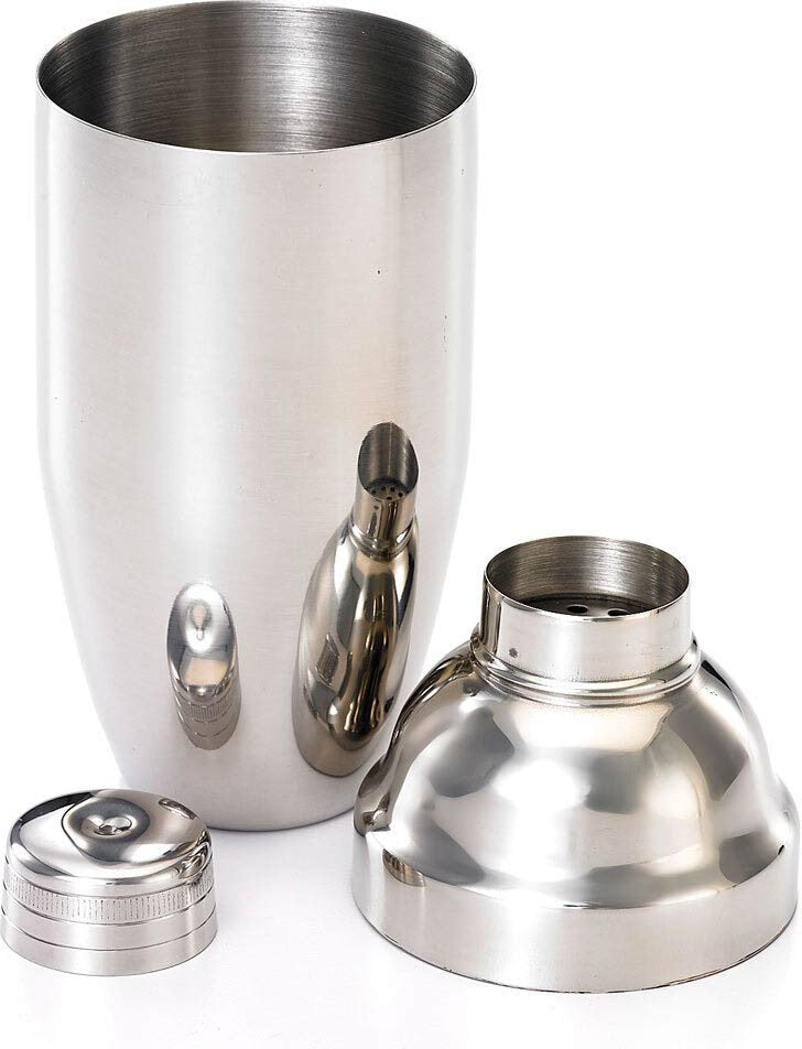 Barfly - 24 Oz Stainless Steel Silver 3-Piece Japanese Cocktail Shaker - M37039
