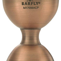 Barfly - 25 ml x 50 ml Antique Copper Heavy-Duty Straight Rim Bell Jigger - M37098ACP