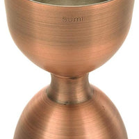 Barfly - 25 ml x 50 ml Antique Copper Heavy-Duty Straight Rim Bell Jigger - M37098ACP