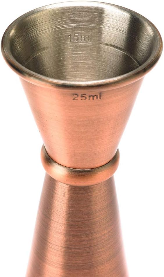 Barfly - 25 ml x 50 ml Antique Copper Japanese Style Jigger - M37002ACP
