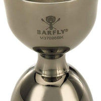 Barfly - 25 ml x 50 ml Black Heavy-Duty Straight Rim Bell Jigger - M37098BK