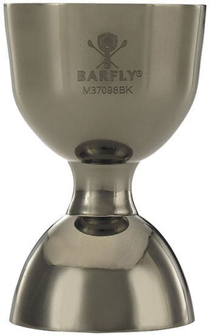 Barfly - 25 ml x 50 ml Black Heavy-Duty Straight Rim Bell Jigger - M37098BK