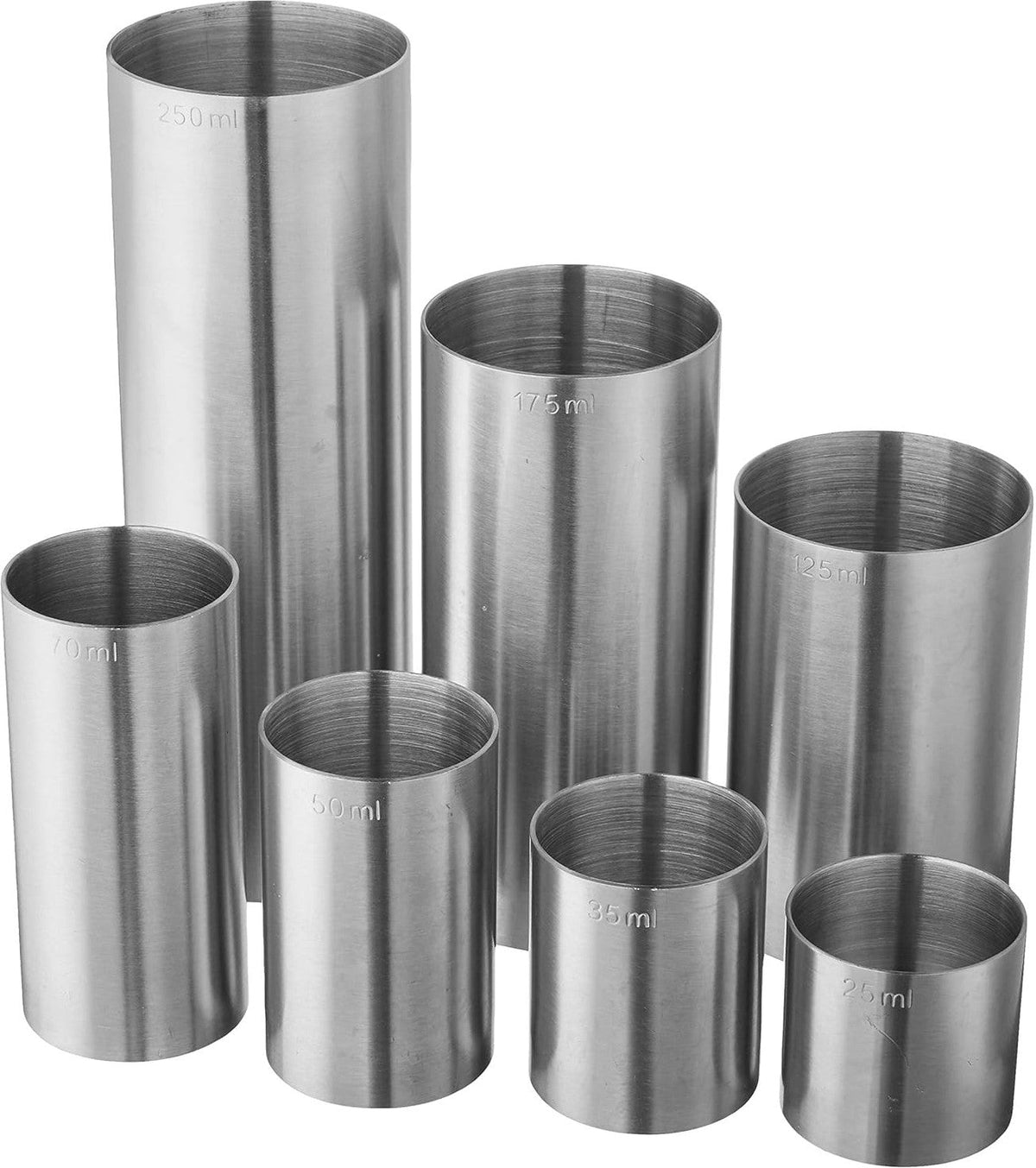 Barfly - 25/35/50/70/125/175/250 ml Thimble Measure Pack - M37097
