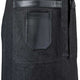 Barfly - 25.5" x 30.5" Metro Edge Wyatt Black Cotton Denim Bistro Apron with Black Leather Details - M63204BKD
