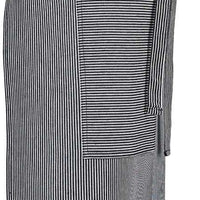 Barfly - 25.5 x 31" Metro Edge Rogue Navy & White Railroad Stripe 80/20 Cotton/Poly Bistro Apron with 3 Pockets - M63207RSD