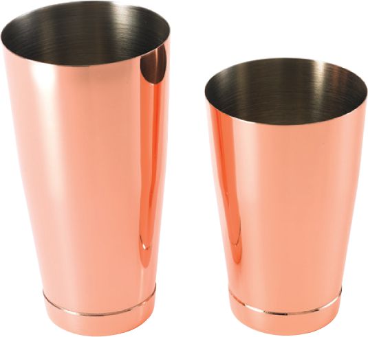 Barfly - 28 Oz & 18 Oz Stainless Steel Copper-Plated 2-Piece Boston Cocktail Shaker - M37009CP