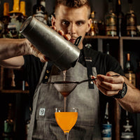 Barfly - 28 Oz & 18 Oz Stainless Steel Vintage Black 2-Piece Boston Cocktail Shaker - M37009VBK