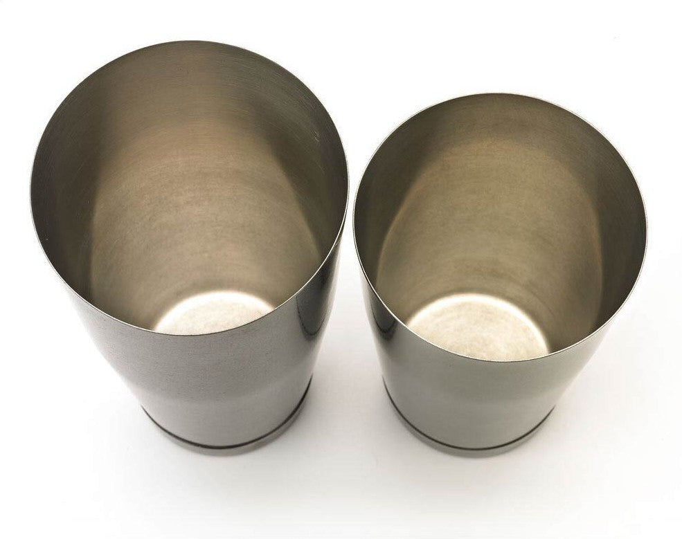 Barfly - 28 Oz & 18 Oz Stainless Steel Vintage Black 2-Piece Boston Cocktail Shaker - M37009VBK