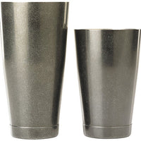 Barfly - 28 Oz & 18 Oz Stainless Steel Vintage Black 2-Piece Boston Cocktail Shaker - M37009VBK