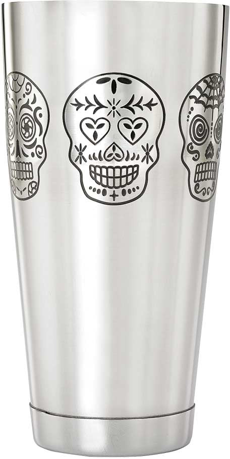 Barfly - 28 Oz Stainless Steel Silver Skull Cocktail Shaker - M37008SKU