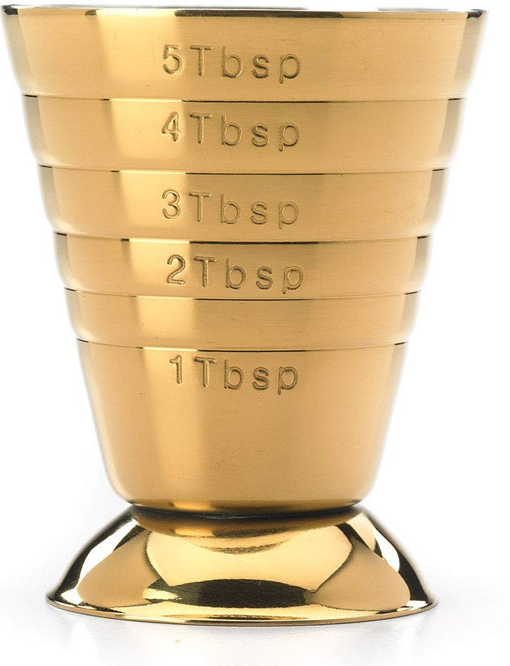 Barfly - 2.5 Oz Gold Plated Bar Measuring Cup - M37069GD