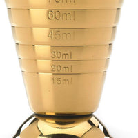 Barfly - 2.5 Oz Gold Plated Bar Measuring Cup - M37069GD