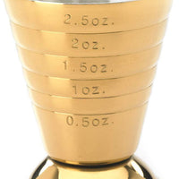 Barfly - 2.5 Oz Gold Plated Bar Measuring Cup - M37069GD