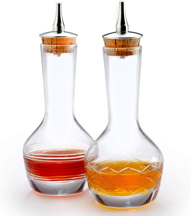 Barfly - 3 Oz Contemporary Design Glass Bitters Bottle, Pack of 2 - M37196