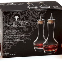 Barfly - 3 Oz Contemporary Design Glass Bitters Bottle, Pack of 2 - M37196