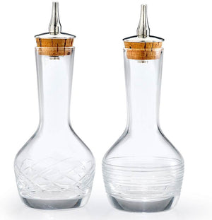 Barfly - 3 Oz Contemporary Design Glass Bitters Bottle, Set of 2 - M37196
