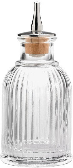 Barfly - 3 Oz Ribbed Glass Bitters Bottle - M37128