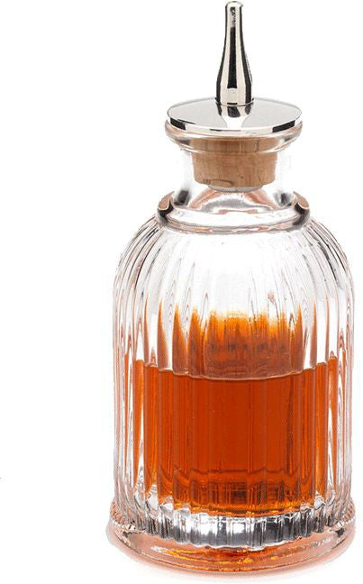 Barfly - 3 Oz Ribbed Glass Bitters Bottle - M37128