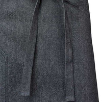 Barfly - 32.25" x 32" Metro Edge Talon Black Cotton Vintage Draper Denim Bistro Apron with 2 Pockets - M63201BKD