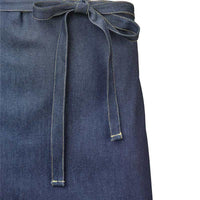 Barfly - 32.25" x 32" Metro Edge Talon Indigo Cotton Vintage Draper Denim Bistro Apron with 2 Pockets - M63201DEN