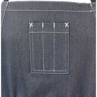 Barfly - 34" X 29.75" Metro Edge Scout Gray 65/35 Cotton/Poly Bib Apron with Adjustable Straps - M63206DEN