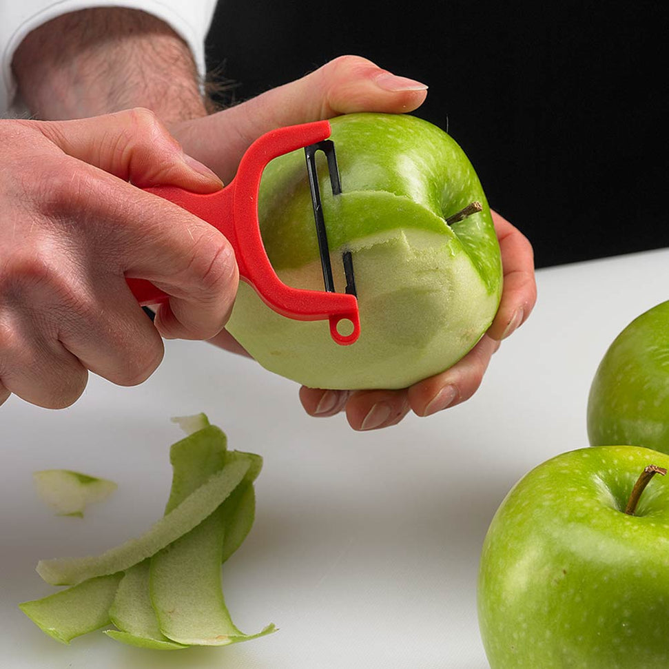 Barfly - 4" Red Y Peeler With Straight High Carbon Steel Blade - M33071RDB