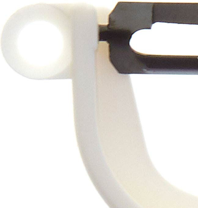 Barfly - 4" White Y Peeler With Straight High Carbon Steel Blade - M33071WHB