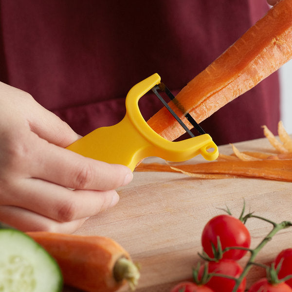Barfly - 4" Yellow Y Peeler Straight High Carbon Steel Blade - M33071YLB